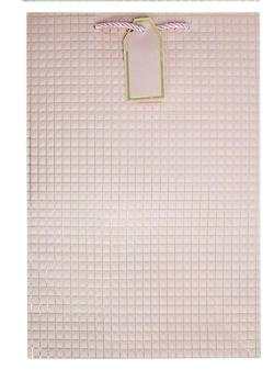 SACOLA PRESENTE LUXO QUADRICULADA 32X26X12CM